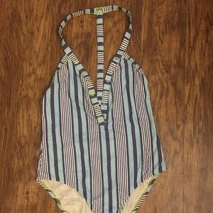 Urban Outfitters Striped One-Piece